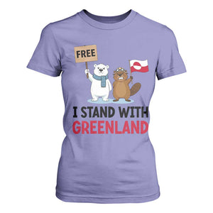 I Stand With Greenland T Shirt For Women Anti Authoritarian Political Gag Gift TS12 Violet Print Your Wear