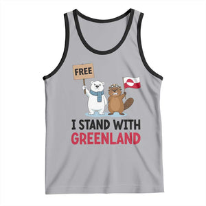 I Stand With Greenland Tank Top Anti Authoritarian Political Gag Gift TS12 Athletic Heather Black Print Your Wear