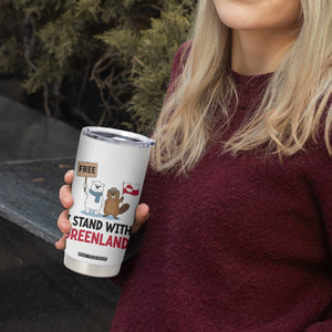 I Stand With Greenland Tumbler Cup Anti Authoritarian Political Gag Gift TS12 Print Your Wear