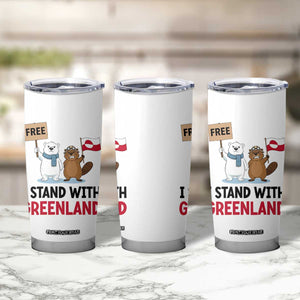 I Stand With Greenland Tumbler Cup Anti Authoritarian Political Gag Gift TS12 Print Your Wear