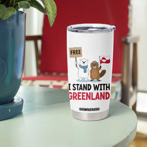 I Stand With Greenland Tumbler Cup Anti Authoritarian Political Gag Gift TS12 Print Your Wear