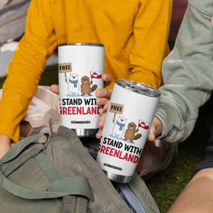 I Stand With Greenland Tumbler Cup Anti Authoritarian Political Gag Gift TS12 Print Your Wear