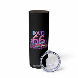 Route Highway 66 Americana Adventure Skinny Tumbler Cute Raccoon Driving Car TS12 Print Your Wear
