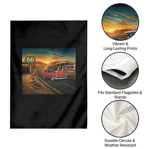 Route Highway 66 Raccoon Garden Flag Americana Road Trip TS12 Print Your Wear