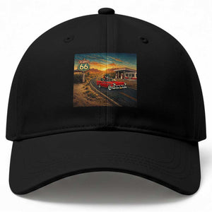 Route Highway 66 Raccoon Baseball Cap Americana Road Trip TS12 Print Your Wear