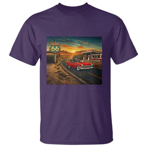 Route Highway 66 Raccoon T Shirt Americana Road Trip TS12 Purple Print Your Wear