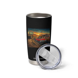 Route Highway 66 Raccoon Tumbler Cup Americana Road Trip TS12 Print Your Wear
