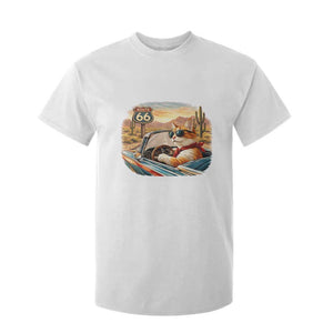 Route Highway 66 Cat T Shirt For Kid Americana Road Trip TS12 White Print Your Wear