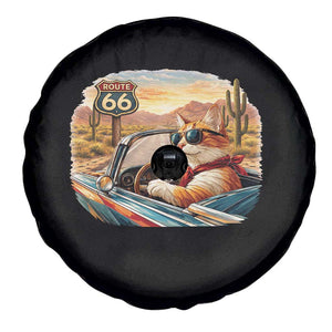 Route Highway 66 Cat Spare Tire Cover Americana Road Trip TS12 Print Your Wear