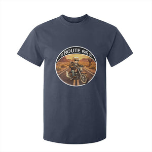 Route Highway 66 Motorcycle Cat T Shirt For Kid Road Trip Adventure TS12 Navy Print Your Wear