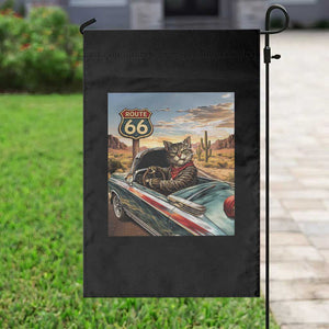 Funny Route Highway 66 Cat Lover Garden Flag Mother Road Travel Gift TS12 Print Your Wear
