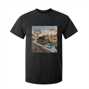 Funny Route Highway 66 Cat Lover T Shirt For Kid Mother Road Travel Gift TS12 Black Print Your Wear