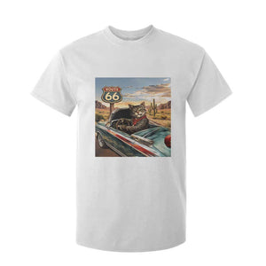 Funny Route Highway 66 Cat Lover T Shirt For Kid Mother Road Travel Gift TS12 White Print Your Wear