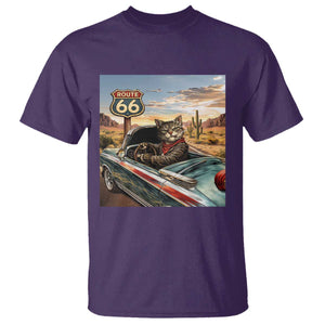 Funny Route Highway 66 Cat Lover T Shirt Mother Road Travel Gift TS12 Purple Print Your Wear