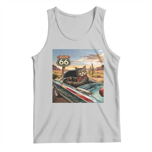 Funny Route Highway 66 Cat Lover Tank Top Mother Road Travel Gift TS12 Ash Print Your Wear