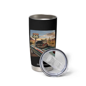 Funny Route Highway 66 Cat Lover Tumbler Cup Mother Road Travel Gift TS12 Print Your Wear