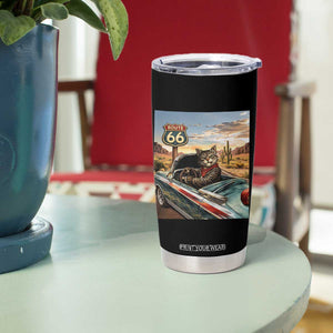 Funny Route Highway 66 Cat Lover Tumbler Cup Mother Road Travel Gift TS12 Print Your Wear