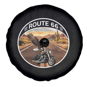 Route Highway 66 Motorcycle Eagle Spare Tire Cover Americana Adventure TS12 Print Your Wear