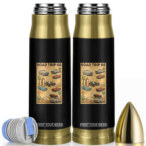Vintage Route Highway 66 Road Trip Poster Bullet Tumbler Open Road Adventure TS12 Black Print Your Wear