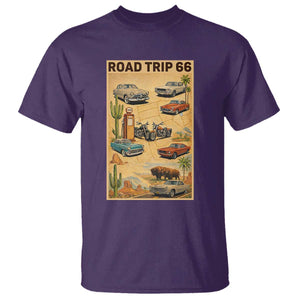 Vintage Route Highway 66 Road Trip Poster T Shirt Open Road Adventure TS12 Purple Print Your Wear