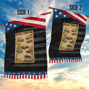 Vintage Route Highway 66 Road Trip Poster Garden Flag Open Road Adventure TS12 Print Your Wear