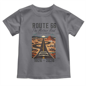 Route Highway 66 Mother Road Toddler T Shirt Vintage Distressed Road Trip Adventure TS12 Charcoal Print Your Wear