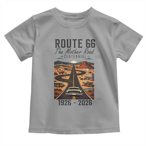 Route Highway 66 Mother Road Toddler T Shirt Vintage Distressed Road Trip Adventure TS12 Sport Gray Print Your Wear