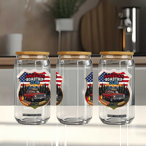 Route Highway 66 Glass Can Vintage American Roadtrip Club Road Trip TS12 Print Your Wear