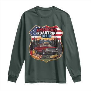 Route Highway 66 Long Sleeve Shirt Vintage American Roadtrip Club Road Trip TS12 Dark Forest Green Print Your Wear