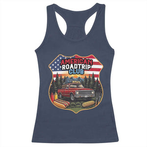 Route Highway 66 Racerback Tank Top Vintage American Roadtrip Club Road Trip TS12 Navy Print Your Wear