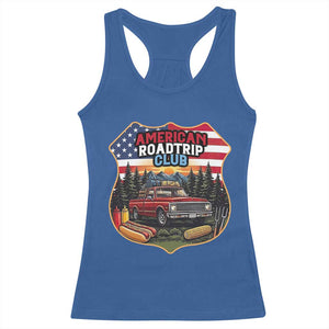 Route Highway 66 Racerback Tank Top Vintage American Roadtrip Club Road Trip TS12 Royal Blue Print Your Wear
