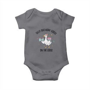 Funny Silly Goose On The Loose Baby Onesie Birthday Party Gift TS12 Charcoal Print Your Wear