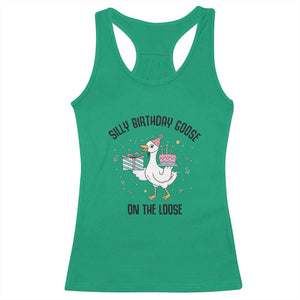 Funny Silly Goose On The Loose Racerback Tank Top Birthday Party Gift TS12 Irish Green Print Your Wear