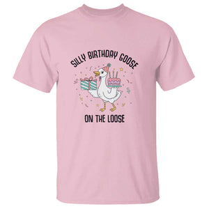 Funny Silly Goose On The Loose T Shirt Birthday Party Gift TS12 Light Pink Print Your Wear