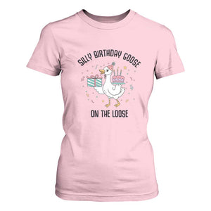 Funny Silly Goose On The Loose T Shirt For Women Birthday Party Gift TS12 Light Pink Print Your Wear