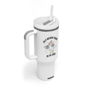 Funny Silly Goose On The Loose Tumbler With Handle Birthday Party Gift TS12 Print Your Wear