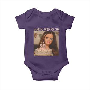 Look Who's 30 Baby Onesie Funny Birthday Doll Face Meme