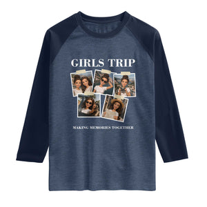 Funny Doll Face Meme Girls Trip Raglan Shirt Travel Squad Bestie Gift