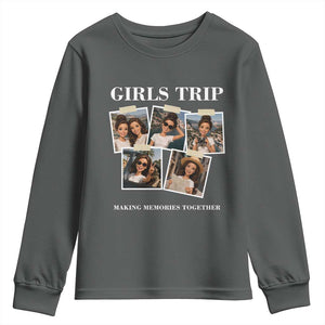 Funny Doll Face Meme Girls Trip Youth Sweatshirt Travel Squad Bestie Gift