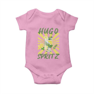 Hugo Spritz Baby Onesie Funny Tropical Cocktail Vacation TS12 Light Pink Print Your Wear