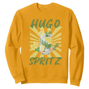 Hugo Spritz Sweatshirt Funny Tropical Cocktail Vacation TS12 Gold Print Your Wear