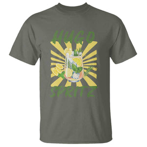 Hugo Spritz T Shirt Funny Tropical Cocktail Vacation TS12 Military Green Print Your Wear