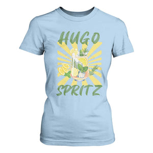 Hugo Spritz T Shirt For Women Funny Tropical Cocktail Vacation TS12 Light Blue Print Your Wear