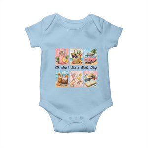Oh Sip It Is A Girls Trip Baby Onesie Beach Trip Best Friends Gift TS12 Light Blue Print Your Wear