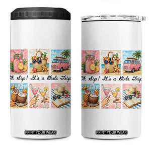 Oh Sip It Is A Girls Trip 4 in 1 Can Cooler Tumbler Beach Trip Best Friends Gift TS12 One Size: 16 oz White Print Your Wear