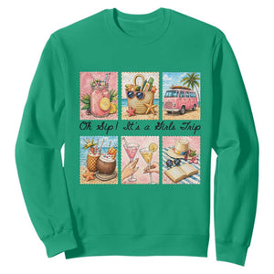 Oh Sip It Is A Girls Trip Sweatshirt Beach Trip Best Friends Gift TS12 Irish Green Print Your Wear