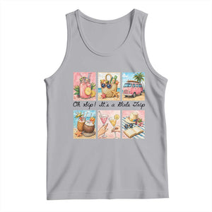 Oh Sip It Is A Girls Trip Tank Top Beach Trip Best Friends Gift TS12 Athletic Heather Print Your Wear
