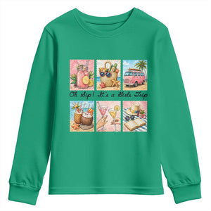 Oh Sip It Is A Girls Trip Youth Sweatshirt Beach Trip Best Friends Gift TS12 Irish Green Print Your Wear