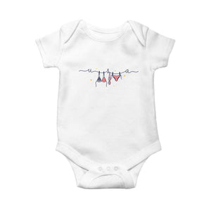 Patriotic American Flag Bikini Baby Onesie USA Summer Vacation Gift TS12 White Print Your Wear
