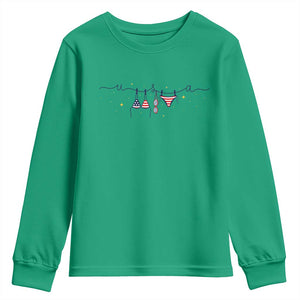 Patriotic American Flag Bikini Youth Sweatshirt USA Summer Vacation Gift TS12 Irish Green Print Your Wear